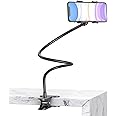 COOLBABY Flexible Solid Grip Phone Holder with Adjustable Universal Gooseneck Smartphone Stand,Used for Bed Kitchen, Black