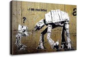 Panther Print Affiche encadrée impression sur toile A1 (76,2 x 50,8 cm) - Star Wars - Banksy - Salle à manger, Chambre à coucher, Cuisine