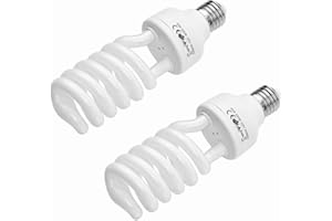 Andoer Ampoule Fluorescente en Spirale Andoer 45W 5500K lumière du Jour E27 Prise économie d'énergie pour l'éclairage vidéo de Photographie de Studio