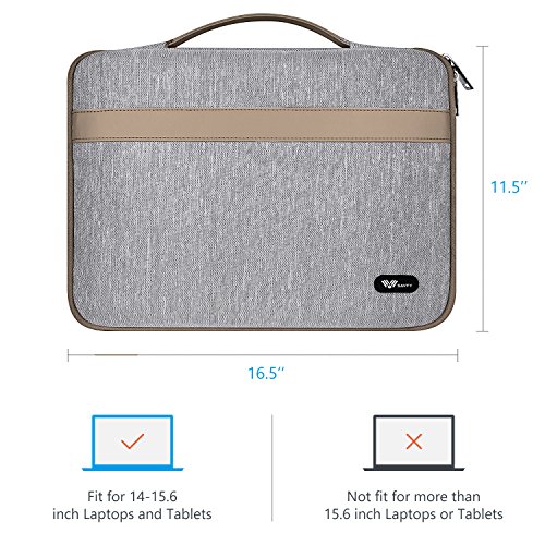 SAVFY Laptophülle 15.6 Zoll Laptop tasche Laptop Sleeve Laptop Tasche Laptop Case Cover mit einer Bildschirmdiagonale von 14-15.6 Zoll, grau - 2