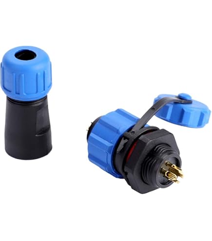 Connecteur étanche IP68 Weipu SP13 5 Broches - Prise Circulaire Bleue Pour Alimentation Extérieure, 5A