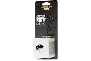 Hornit CLUG Bike Clip - Sistema de almacenamiento para bicicletas para el hogar, el garaje o el soporte de bicicleta al aire libre y soporte, plastico (híbrido, blanco/negro)