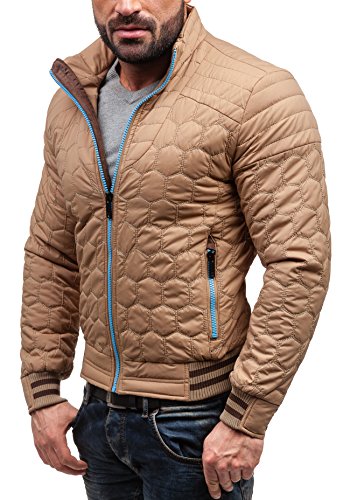 BOLF Herrenjacke Steppjacke bergangsjacke SKROP 5201 Khaki XXL [4D4]