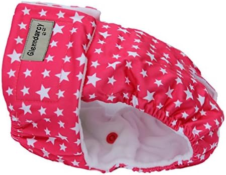 Dog Season Diaper / Heat Nappy Pants / Starry Pink - Size Medium - Washable Pads option
