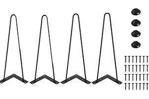 Catalpa Blume 4er Set Tischbeine Tischgestell Hairpin Tischbeine 2 Stangen Möbelbein Haarnadelbeine Möbelfüße Tischkufen Haarnadelbeine ca 41 cm für Schreibtisch,Esstisch