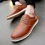  XUEQIN Freizeit Lederschuhe Herren Business Kleine Lederschuhe ( Farbe : Braun , größe : EU43/UK9/CN44 )