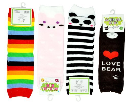 Simplicity Toddler Kids Leg Warmers, 4 Styles, Pig / Panda / Bears / Rainbow , Size: One Size
