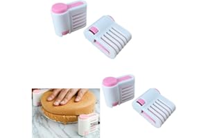 MNIXY Ziranee Gâteau Trancheuse,4 PCS Trancheuse Coupe Fixateur Portable Gâteau Réglable Set Gâteau et Pain Cutter Toast Cut à Gâteau Niveleur Réglable Pain Slicer Gâteau pour Gâteau Pain Toast