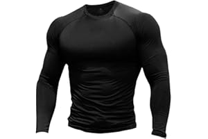 MUSCLE ALIVE Hommes Maigre Serré Compression Couche de Base Manche Courte T-Shirt La Musculation Tops Polyester et Spandex