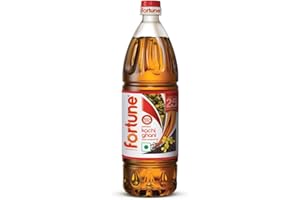 Fortune Premium Kachi Ghani Pure Mustard Oil, 910G PET Bottle (Weight May Vary)