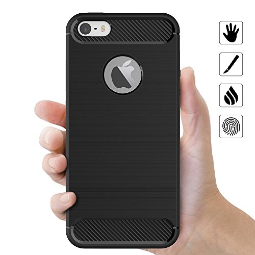 Funda iPhone SE AICEK Negro Silicona Fundas para Apple iPhone SE 5S 5 Carcasa iPhone SE Fibra de Carbono Funda Case reviews Funda iPhone SE AICEK Negro Silicona Fundas para Apple iPhone SE 5S 5 Carcasa iPhone SE Fibra de Carbono Funda Case