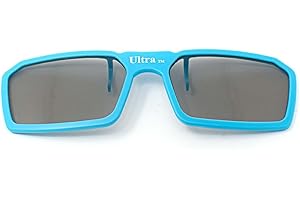 EASYPEASY ONLINE STORE Ultra 1 Pair of Blue 3D Clip On Glasses Passive 3D Glasses Men Women Compatible with RealD Cinemas 3D Glasses for TV Movie Glasses For Prescription Glass Wearers Circular Polorised Cinema Glasses
