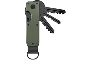 AtEaze Kompakter Schlüssel Organizer aus Metall für bis zu 6 Schlüssel mit D-Ring