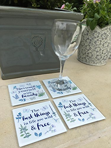 Set von 4 Botanical Untersetzer - 2