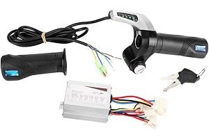 Suuonee Motor Controller, 24V 500W Motor Brushed Controller Box mit Gasgriff für Elektroroller E-Bike