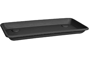 VECA VENETA CASALINGHI Veca Soucoupe rectangulaire pour jardinière 80 x 32 x 4,7 cm Couleur Anthracite