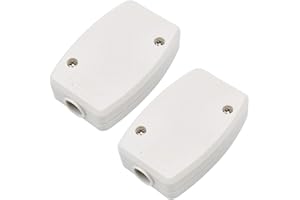 DUISOAD FUJIE 2Pcs Electrique Boîte de Jonction à 3 pôles Connecteur de Câble électrique Boîtier de Raccordement - Blanc