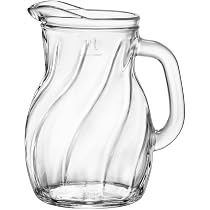 BORMIOLI Rocco Caraffa Acqua In Acciaio Inox 18/8 - Capacità 1 Litro - Design Classico, 184179MU3321990