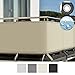 Produktbild Sol Royal SolVision Balkon Sichtschutz PB2 PES blickdichte Balkonumspannung 90x500 cm - Creme - mit Ösen und Kordel