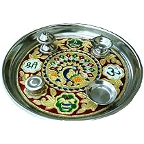 Buy Heer Steeliness steel Pooja Thali Online at Low Prices in ...