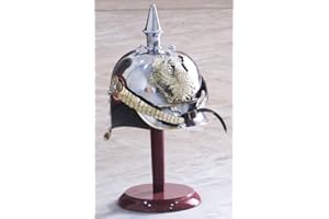 Nautical Replica Hub World War I & II Pickelhaube alemán acero casco latón acentos oficial prusiano Spike casco