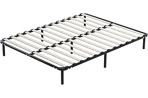 TUNCCO Sommier à Lattes sur Pieds-7 Pieds Inclus - Lit (13 Lattes, 140x190)