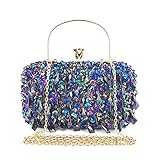 bolso fiesta negro ➤[ ESTRUCTURA ] - Cerradura de perno de diamante vintage. Viene con una cadena de oro desmontable y un asa de metal que se puede ocultar en la bolsa; tiene un refuerzo interior para evitar que se abra demasiado.