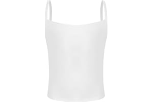 LiiYii Maillot De Corps pour Enfants Fille Débardeur en Coton De Sport pour Filles Gilet Couleur Unie Slim Fit pour Entraînement De Gymnastique Et Yoga