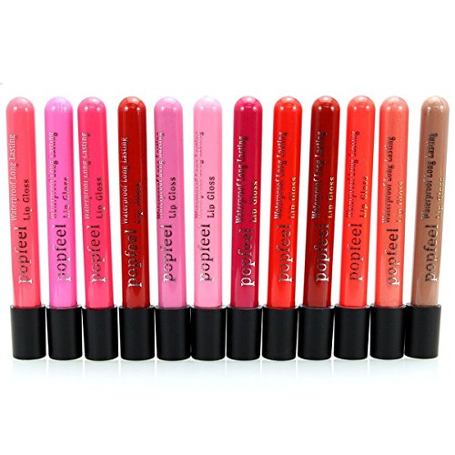 DiChi Lippenstift Gloss Set 12x Matt Lippenstift, Wasserdichtes,Mit Aufbewahrungstasche, #01- #12 - 2
