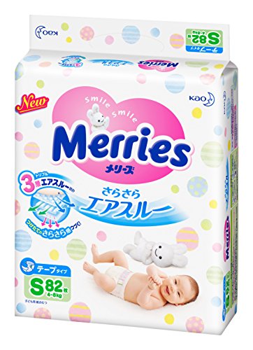 Japanese diapers nappies Merries S (4-8kg.)// ???????? ?????????? Merries S (4-8kg.)