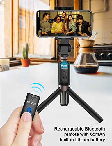 Bluetooth Selfie Stick Stativ, YOOZON Selfie-Stangen mit Bluetooth-FernauslÃ¶ser, Ausfahrbar Kabelgebunden Stab mit Monopod 3 in 1 Erweiterbar 360Â° Rotation fÃ¼r iphone X, iphone, Samsung, Smartphone