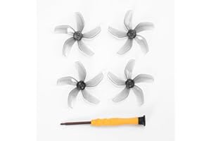 HESUPY Propellers 5-Blade Paddles for DJI NEO, Colorful Wing Propeller Replacement Spare Prop Low Noise Wings Parts for Neo Drone Accessories (2 pairs gray)