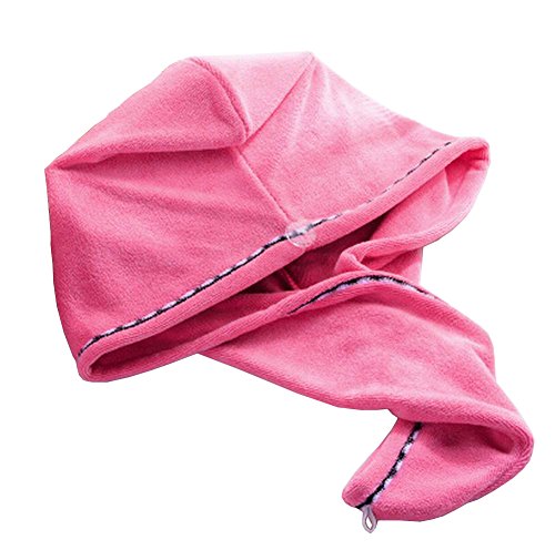 Bath Towel Hair Dry Hat Cap Hair Drying Towel Lady Bath Tool Pink