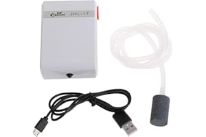 hetuioiyster Pompa per Ossigeno Acquario Attrezzatura per Acquario Ricarica USB Super silenziosa Universale Portatile Pompa per Aria Esterna Compressore Forniture per la casa Pompa per Ossigeno