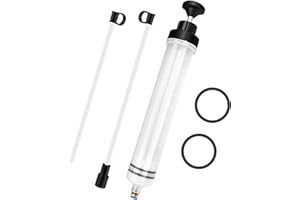 QOUBNIC 500CC Jeringa Grande, Aceite SuccióN Jeringa con 2 Mangueras y un Par de Anillos de Goma de Repuesto Bomba Extractora Aceite Coche Extractor Succión de Aceite para Líquido de Freno