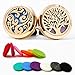Produktbild Five-of-Five Auto Ätherisches Öl Diffusor Entlüftungsclip Durable Duft Lufterfrischer Diffusor 316L Edelstahl Baum des Lebens und lebendige Wellen Rose Gold [2 Packs]
