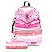Produktbild Nikgic Rucksack Stern Rucksack Schultertasche Schultasche gestreifte Chalk Bag-Rosa