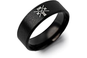STOIC STORE UK Depeche Mode Memento Mori Ring - Depeche Mode DM Ring - Acier Inoxydable Skull Black Momento Mori Ring - Depeche Mode Ring Shirt