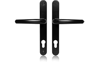 SCHLOSSER TECHNIK Paire de poignées à ressort pour porte en PVC - Pression supportée : 0,92 bar - Taille : 210 mm - Livrées avec des vis, noir