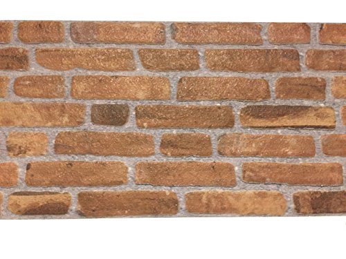Preisvergleich Produktbild Wandverkleidung in Steinoptik aus Styropor für Küche • Terrasse • Schlafzimmer • Wohnzimmer / Wandpaneele für mediterrane Wandgestaltung / 120cm x 50cm x 2cm Rot Braun