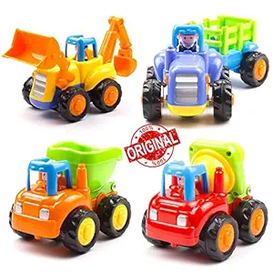 MDeal Unbreakable Construction Trucks Toy Set ( Set of 4 )