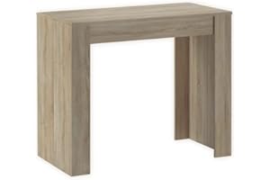 Skraut Home - Tavolo Consolle Allungabile fino a 140 cm - Dimensioni Chiuso: 78 x 90 x 50 cm - Materiale Resistente - Rovere - Ideale per la tua Sala da Pranzo, Soggiorno o Scrivania