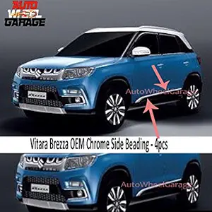 Hotwheelz Chrome Side Beading for Maruti Suzuki Vitara Brezza (Set of 4)