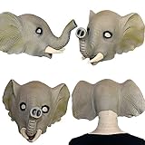 XIAO MO GU Halloween Maske latex Elefant Tiermaske Kostüm -