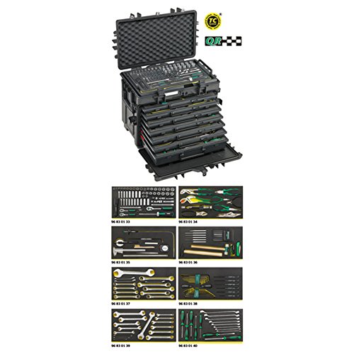 Preisvergleich Produktbild Stahlwille 13221 WT / TS – Set Werkzeug AOG für Flugzeuge + Trolley (163U)