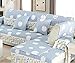 Produktbild BMY Sofa Shield Couch Baumwolle Schonbezug Möbel Beschützer Für 1,2,3 Kissen Couch Wohnzimmer Maschine Waschbar-Einzelstück (Blau) -Einzelstück A 90x70cm (35x28inch)