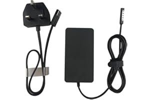 Surface Pro 2 Charger, BOLWEO 12V/3.6A 48W Replacement Charger Adapter Power Supply Compatible with Microsoft Surface Pro 2,Surface Pro and Surface RT,Surface 2 Tablet - UK Plug