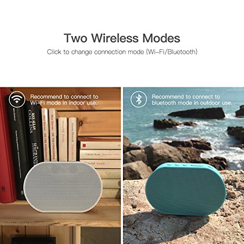GGMM Wireless Smart Speaker Bluetooth 4,2 Wi-Fi Portatile con Amazon Alexa Grande Suono Stereo, E2 AirPlay Multi-room Altoparlante 10W per iPhone Smartphone Android e Tablet PC