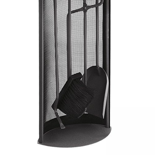 Lienbacher Kaminbesteck 844 – schwarz beschichtet mit Griffen aus Edelstahl B/H/T = 23/66/15 cm - 2