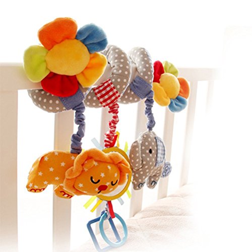 Leorx Spirale Spielzeug, Kinderwagen, Spielzeug, Bett hängen, Spielzeug, Baby-Autositz-Spielzeug mit Spiegel und Bell - 2